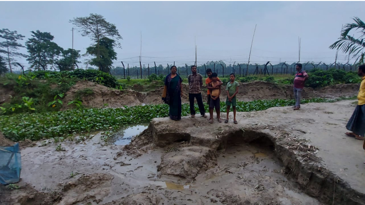 farmers agitation due to canal construction by bsf, bnn bangla, bengal news now, dinhata news