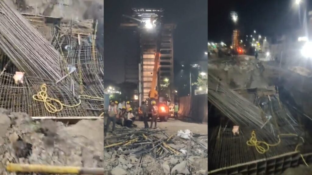 মুম্বইয়ে মেট্রোর পিলারের স্ল্যাব ভেঙে ভয়াবহ বিপর্যয়: পিষ্ট চলন্ত অটো, মৃত ১ ও আহত ৩